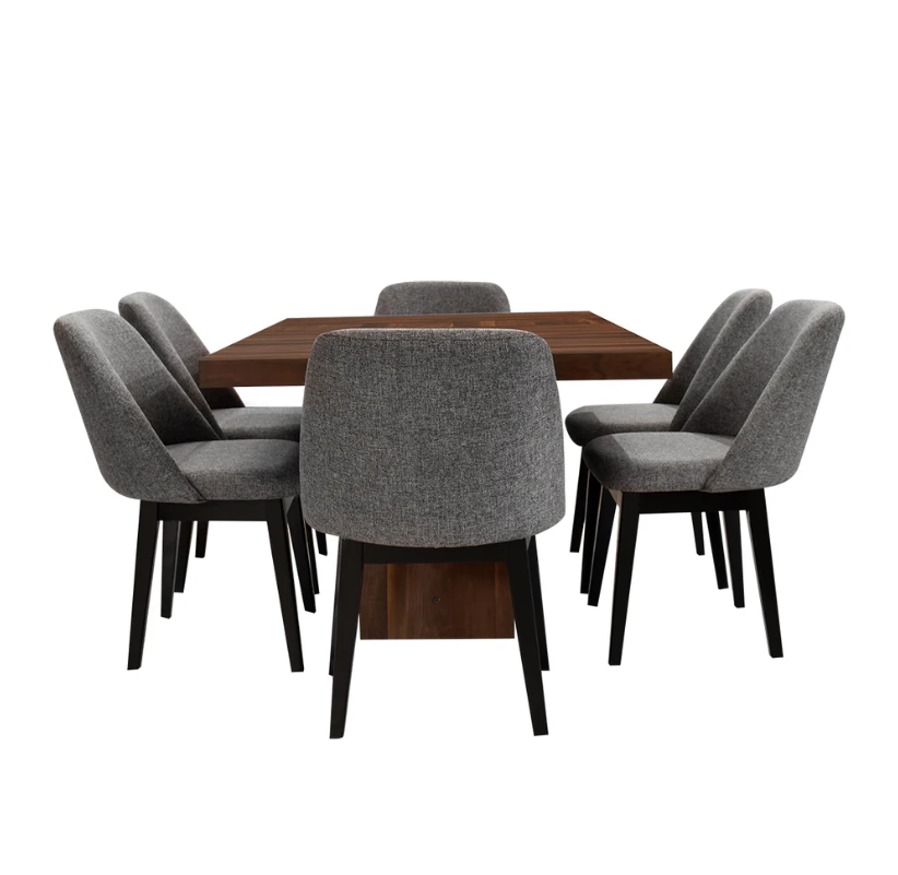 Comedor Carvallo-Nogal 6 Sillas